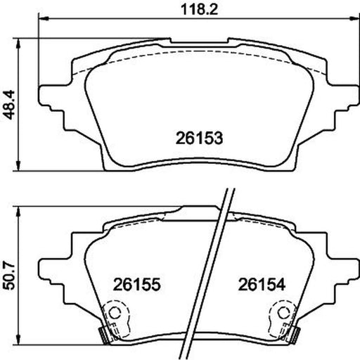 DON Rear Brake Pad Set PCP1819