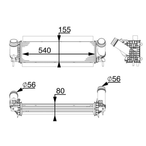 Mahle Intercooler (Charge Air Cooler) CI 214 000P