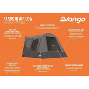 Vango Faros III Air Low Drive Away Awning Low Cloud Grey - Vango - Van Life Living