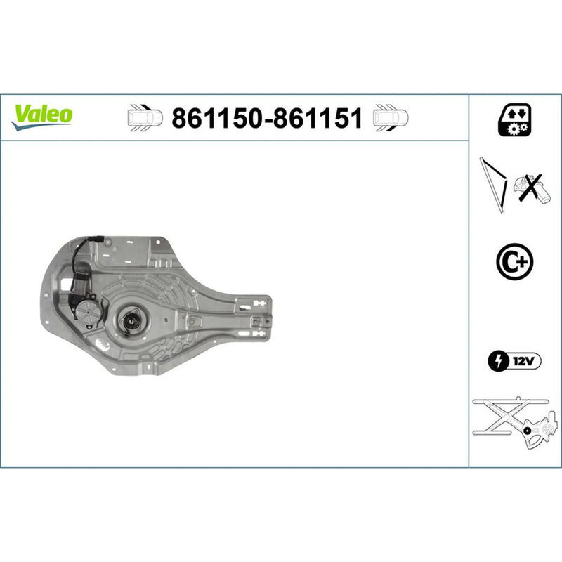 Valeo Electric Window Regulator Lifter Left Front 861150