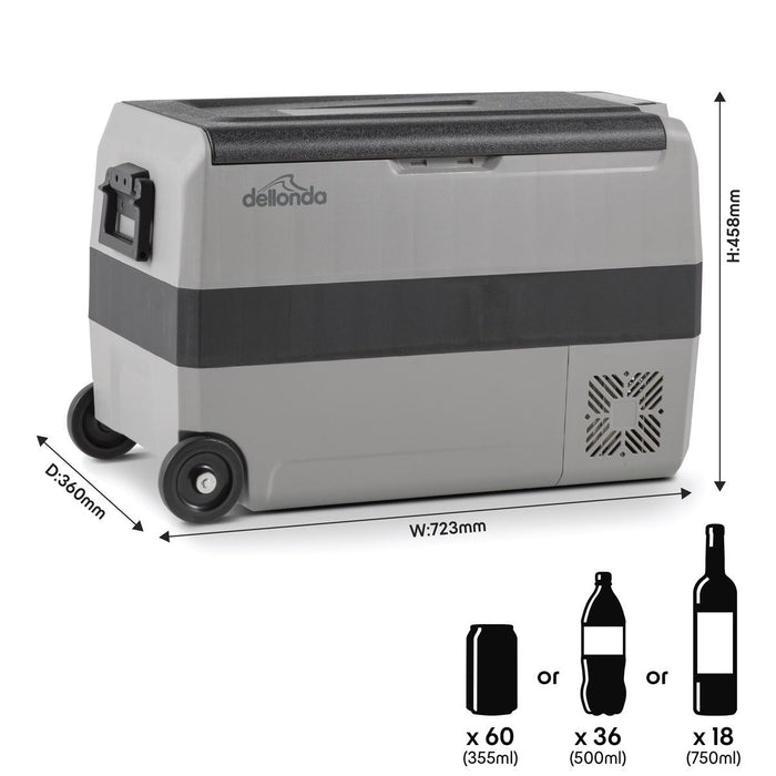 Dellonda Portable Fridge Freezer/Cool Box with LED Display 50L DL14 - Dellonda - Van Life Living