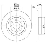 DON 2 x Solid Rear Brake Discs PCD12982-x2