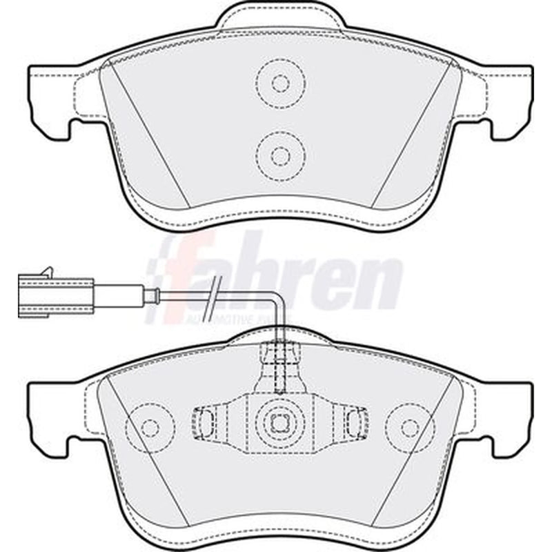 Fahren Front Brake Pad Set fits Fiat Doblo Cargo 2010-2023 1.3 1.4 1.6 2.0