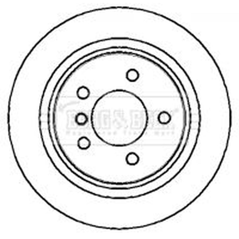 Borg & Beck 2 x Rear Vented Brake Discs BBD5716S