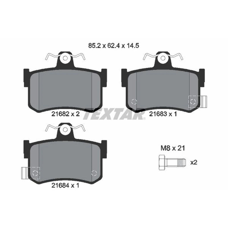 Textar Rear Brake Pad Set 2168202