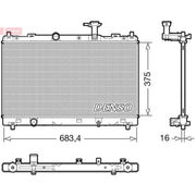 Denso Engine Radiator fits Suzuki SX4 S-Cross 2013-2022 1.6