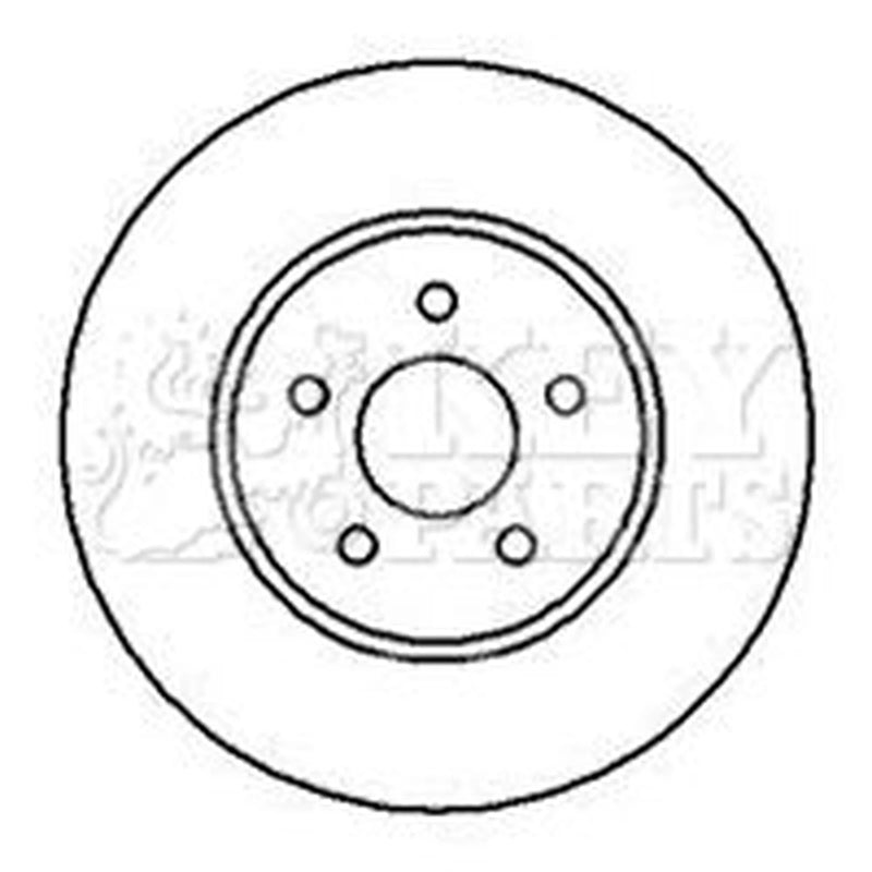 Key Parts 2 x Vented Front Brake Discs KBD4238-x2