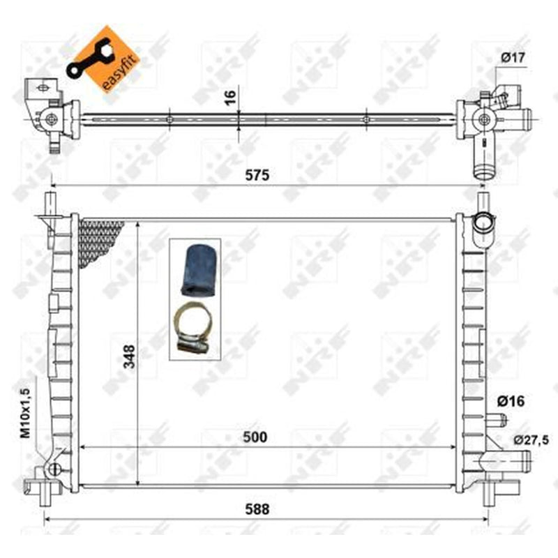 NRF Engine Radiator 50130