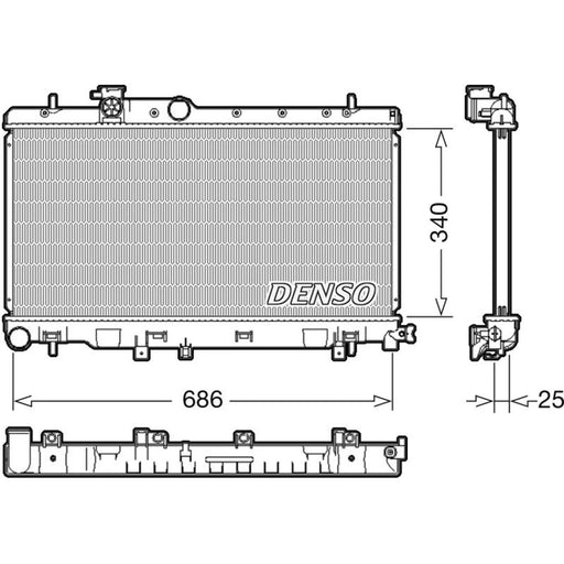 Denso Engine Radiator DRM36020