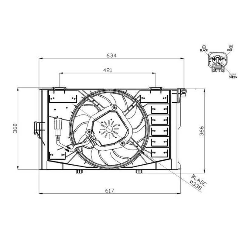 NRF Engine Cooling Fan 47952
