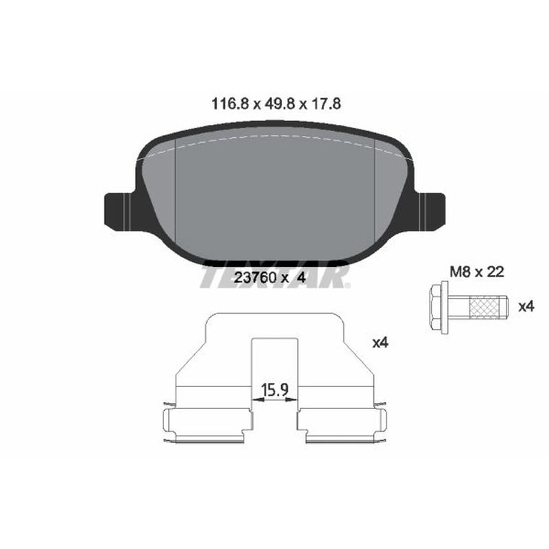 Textar Rear Brake Pad Set 2376001