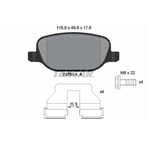 Textar Rear Brake Pad Set 2376001