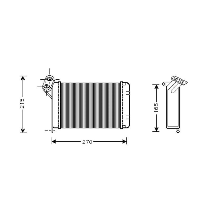Valeo Heater Matrix Core Heat Exchanger 812296