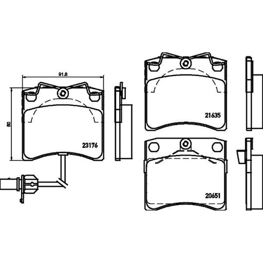 Mintex Front Brake Pad Set MDB2095