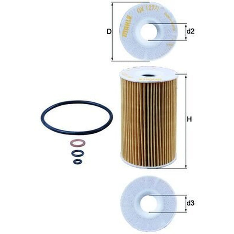 Mahle Engine Oil Filter OX 127/1D
