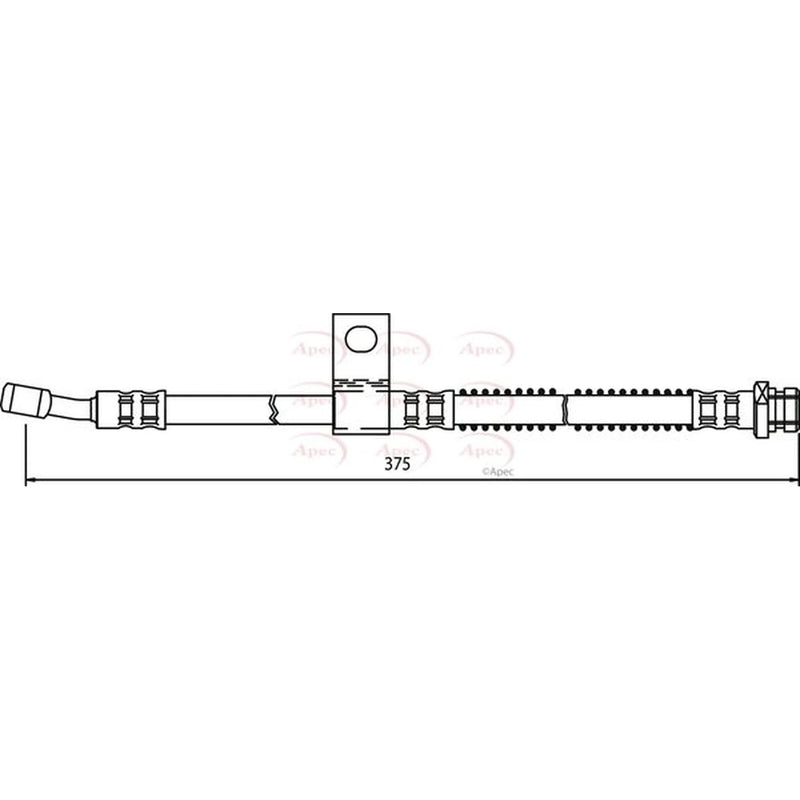 Apec Brake Hydraulic Hose Line Front Left HOS3651