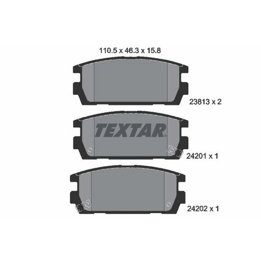 Textar Rear Brake Pad Set 2381301