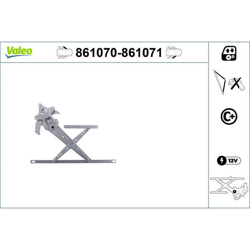 Valeo Electric Window Regulator Lifter Right Front 861071