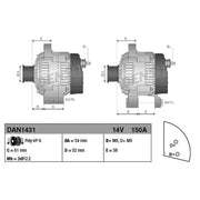 Denso Car Alternator 12V fits Fiat Ducato 2011 on