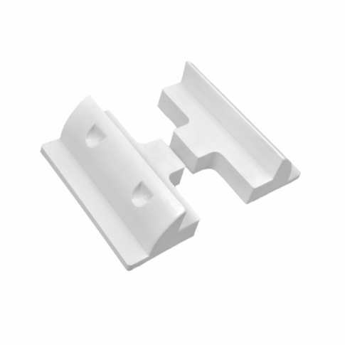 Photonic Universe Set of 2 lightweight white plastic side mounting brackets - Dyna-mo Solar - Van Life Living