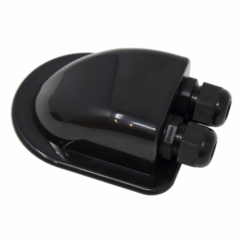 Photonic Universe Waterproof black double cable entry gland (3-7mm) - Dyna-mo Solar - Van Life Living