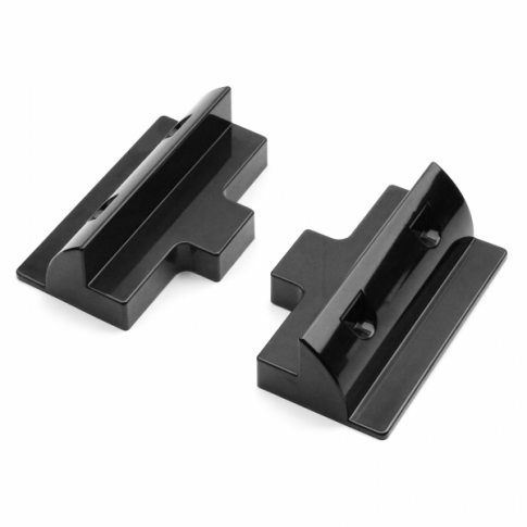 Photonic Universe Set of 2 lightweight black plastic side mounting brackets - Dyna-mo Solar - Van Life Living