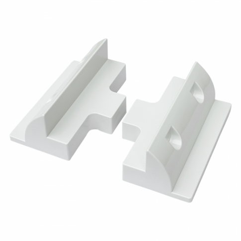 Photonic Universe Set of 2 heavy duty white plastic side mounting brackets - Dyna-mo Solar - Van Life Living