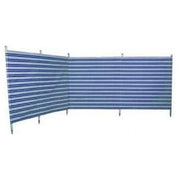 Blue Diamond Windbreak 5 Wooden Pole Canvas Navy Blue Stripe Caravan Camping 3.6M - Blue Diamond - Van Life Living