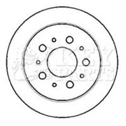 Key Parts 2 x Solid Rear Brake Discs KBD4404-x2