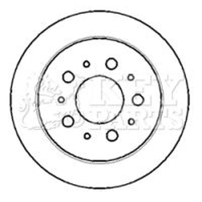 Key Parts 2 x Solid Rear Brake Discs KBD4404-x2