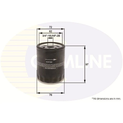 Comline Engine Oil Filter EOF260