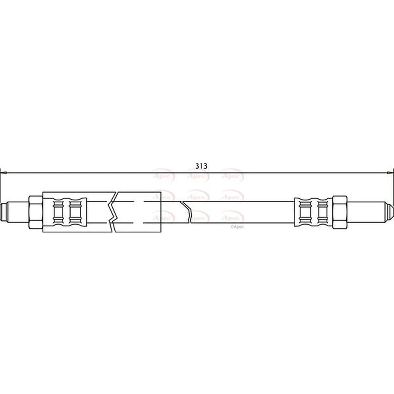 Apec Brake Hydraulic Hose Line Front HOS3154