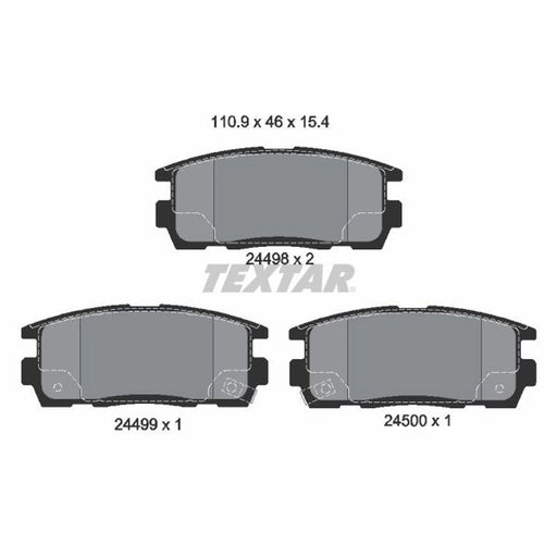 Textar Rear Brake Pad Set 2449801