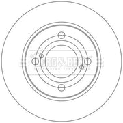 Borg & Beck 2 x Solid Rear Brake Discs BBD5543