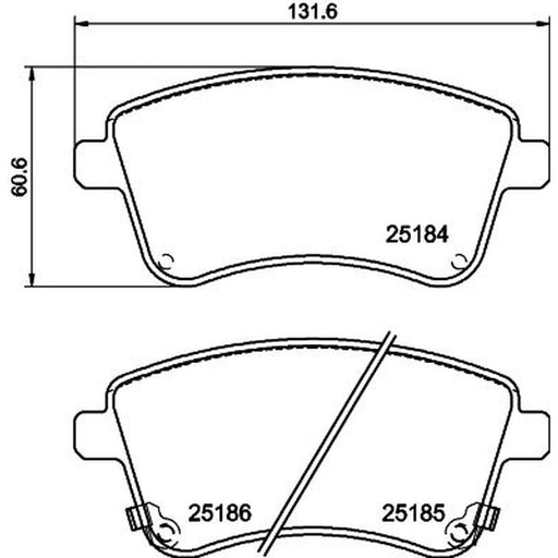 Mintex Front Brake Pad Set MDB3097