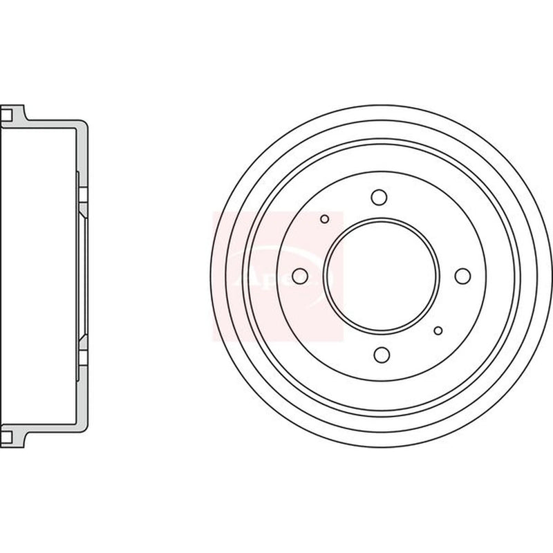 Apec Brake Drum Assembly Rear DRM9981