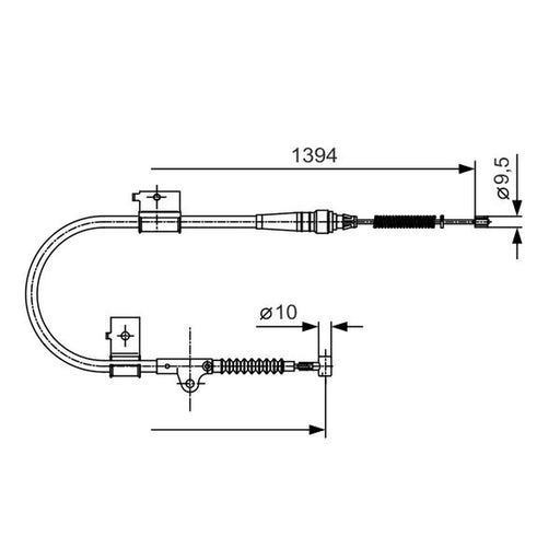 Bosch Handbrake Cable Right Rear 1 987 482 049