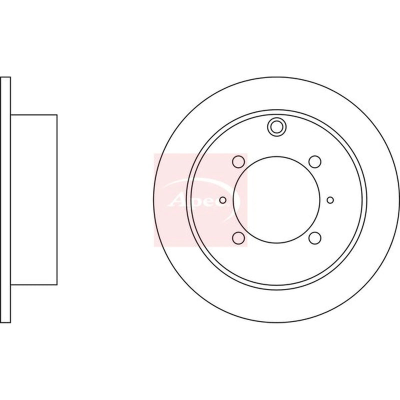 Apec 2 x Solid Rear Brake Discs DSK2045-x2
