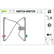 Valeo Electric Window Regulator Lifter Left Front 850724