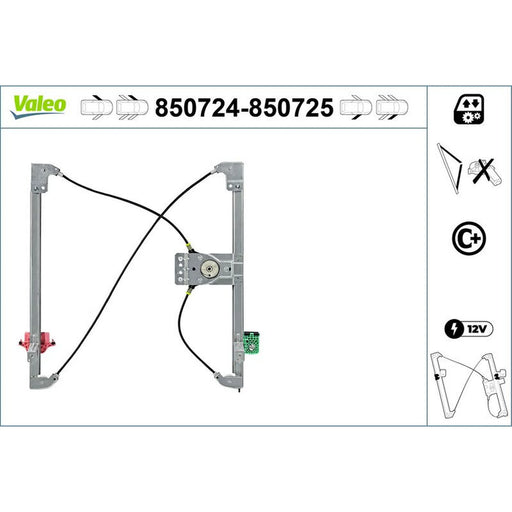 Valeo Electric Window Regulator Lifter Right Front 850725