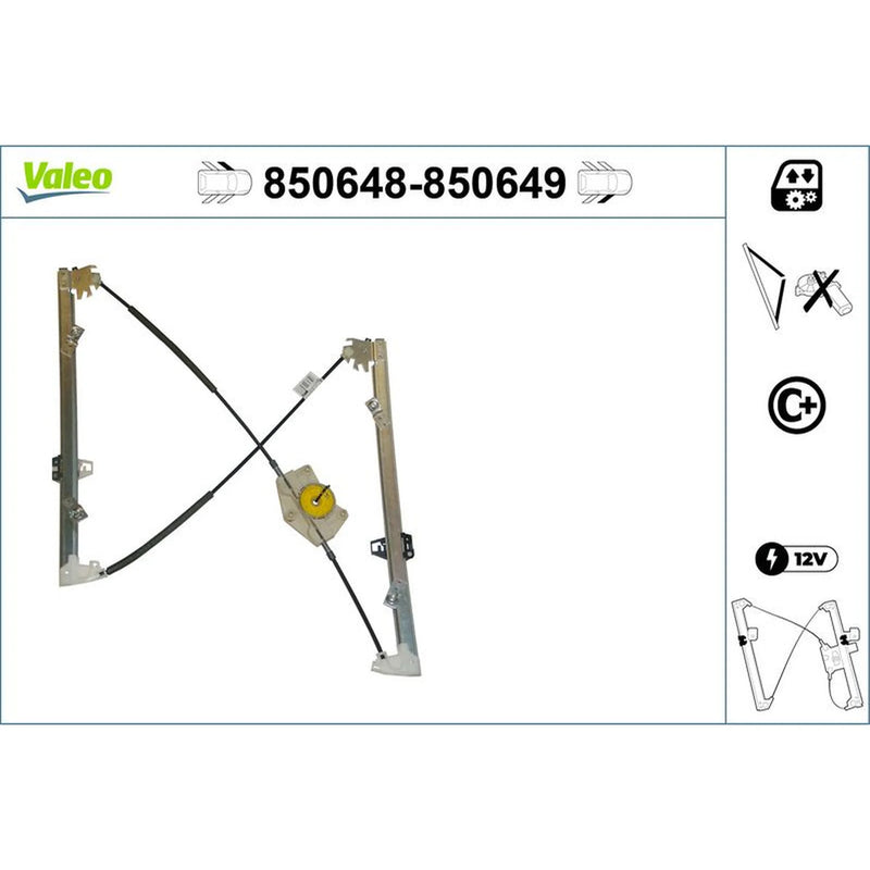 Valeo Electric Window Regulator Lifter Left Front 850648