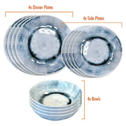 MDS1203 Liberty Linosa 12 Piece Melamine Dinner Set LL1397 - Liberty Leisure UK - Van Life Living