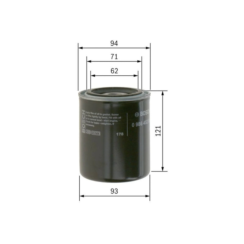 Bosch Engine Oil Filter 0 986 452 005