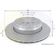 Comline 2 x Vented Rear Brake Discs ADC1262V