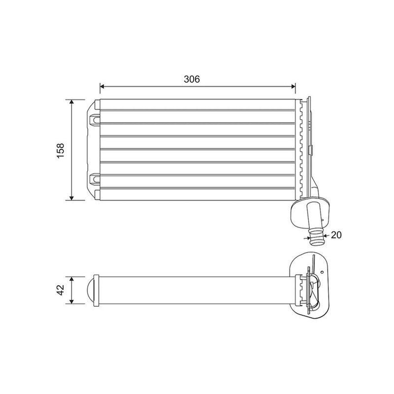 Valeo Heater Matrix Core Heat Exchanger 811519
