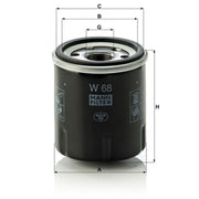 MANN-FILTER Engine Oil Filter W 68