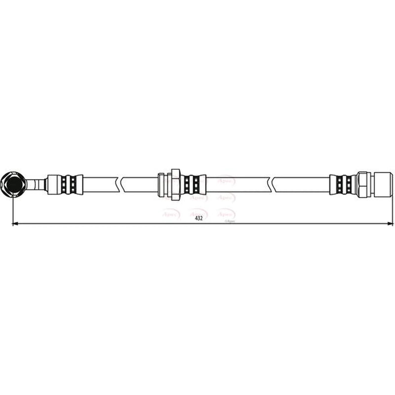 Apec Brake Hydraulic Hose Line Front Left HOS3817