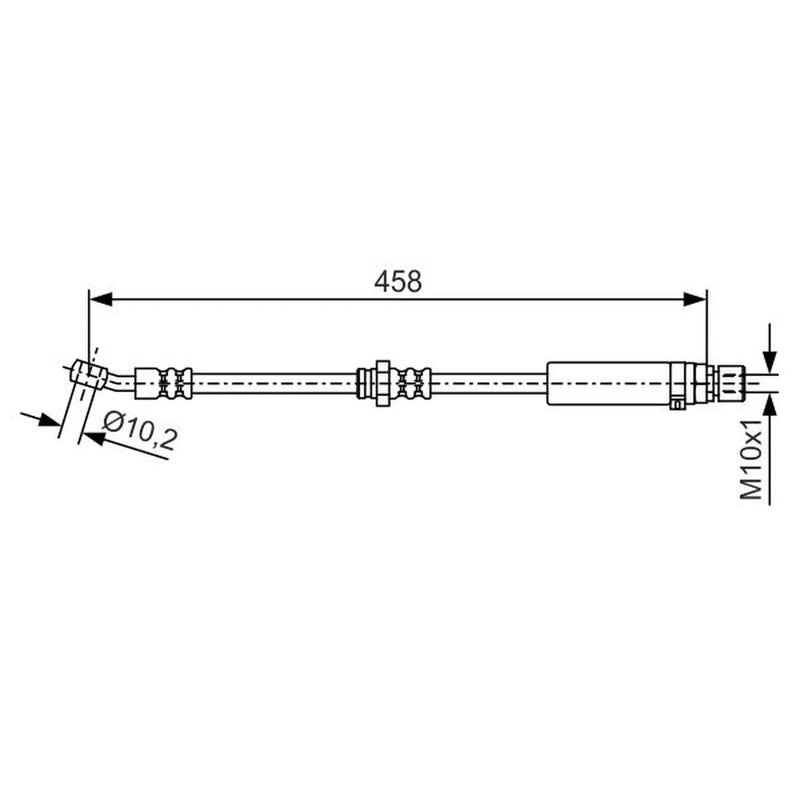 Bosch Brake Hydraulic Hose Line Front Left 1 987 481 661