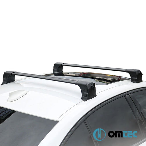 Aluminium Roof Bars Rack Black fits Volkswagen T5 & T6 Transporter Caravelle Multivan 2003- T5 - Omtec - Van Life Living