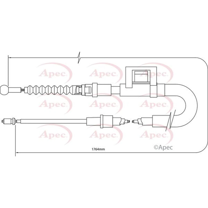 Apec Handbrake Cable Right Rear CAB1408
